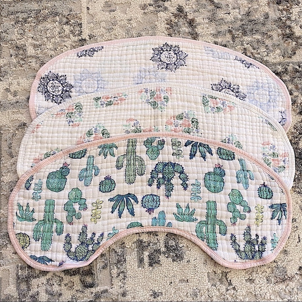 Aden and anais muslin burp cloth cactus floral